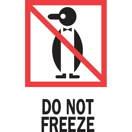 Decker Tape Products Label, DL4020, DO NOT FREEZE, 3" X 4" DL4020